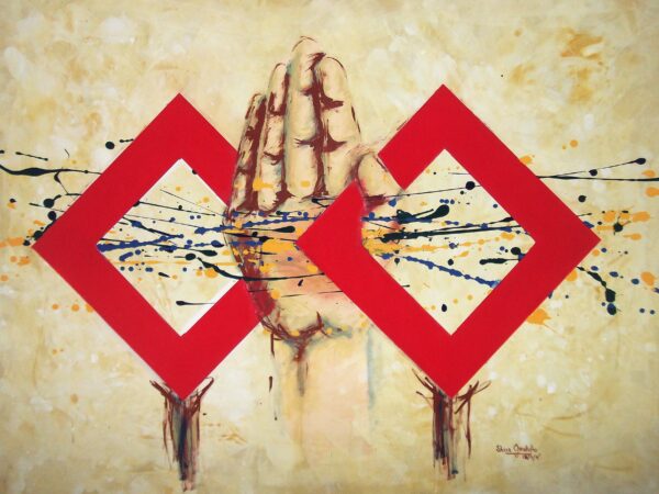 Basta, acrílico, 100x120cm Basta